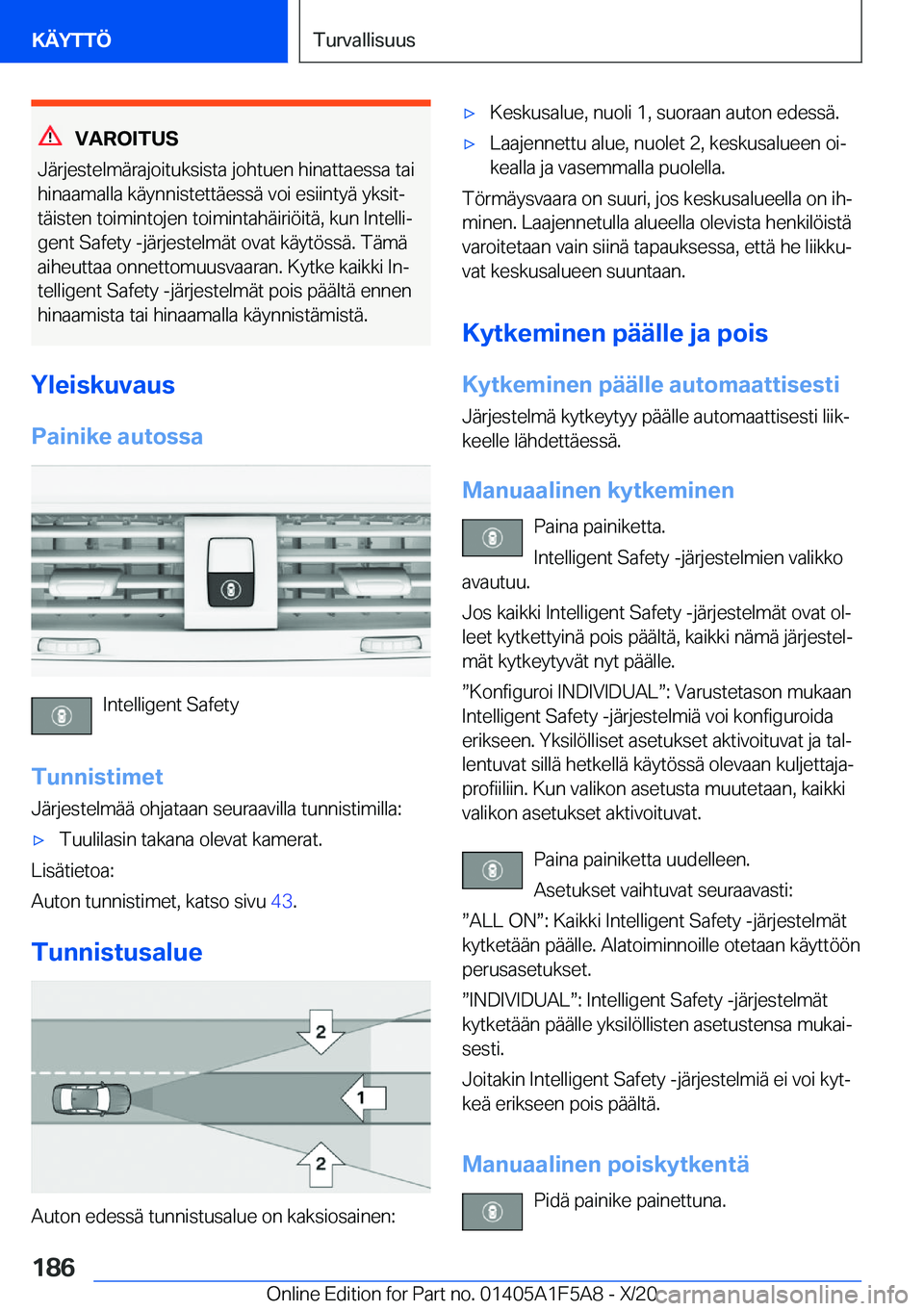 BMW X3 M 2021  Omistajan Käsikirja (in Finnish) �V�A�R�O�I�T�U�S
�J�
