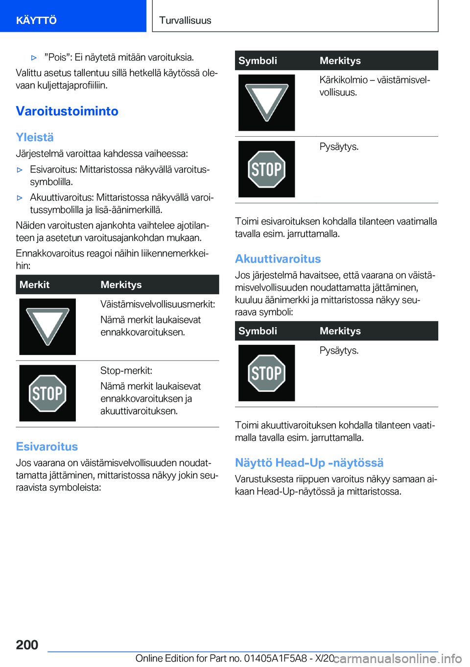 BMW X3 M 2021  Omistajan Käsikirja (in Finnish) 'xw�P�o�i�sw�:��E�i��n�