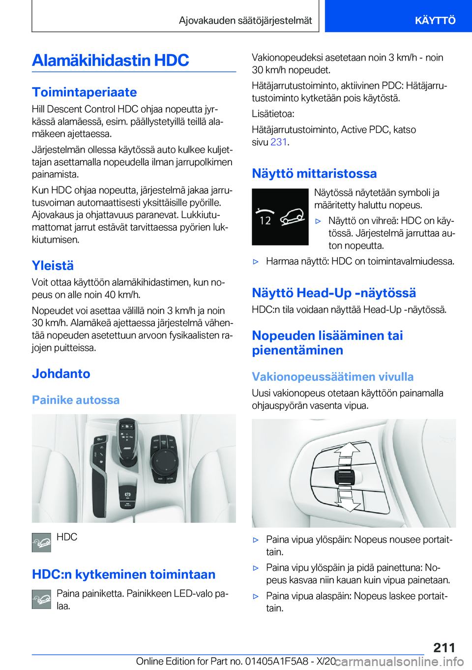 BMW X3 M 2021  Omistajan Käsikirja (in Finnish) �A�l�a�m�