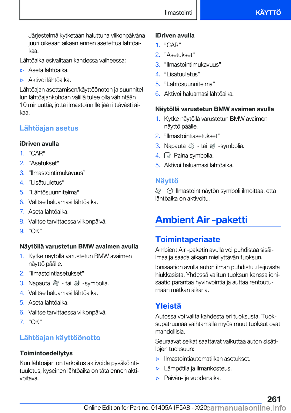 BMW X3 M 2021  Omistajan Käsikirja (in Finnish) �J�