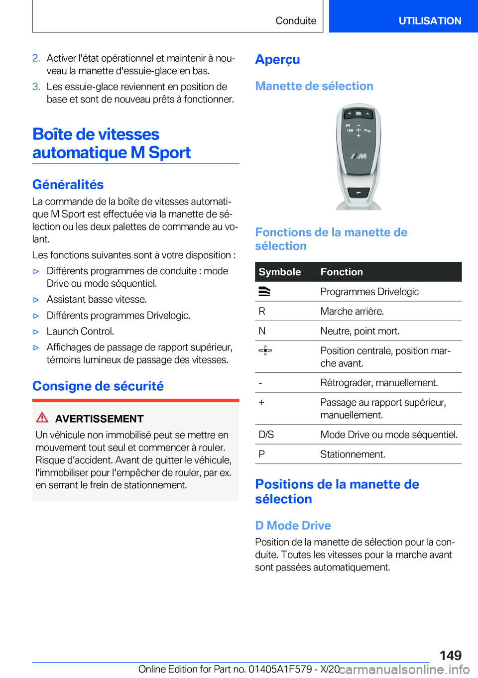 BMW X3 M 2021  Notices Demploi (in French) �2�.�A�c�t�i�v�e�r��l�'�é�t�a�t��o�p�é�r�a�t�i�o�n�n�e�l��e�t��m�a�i�n�t�e�n�i�r��