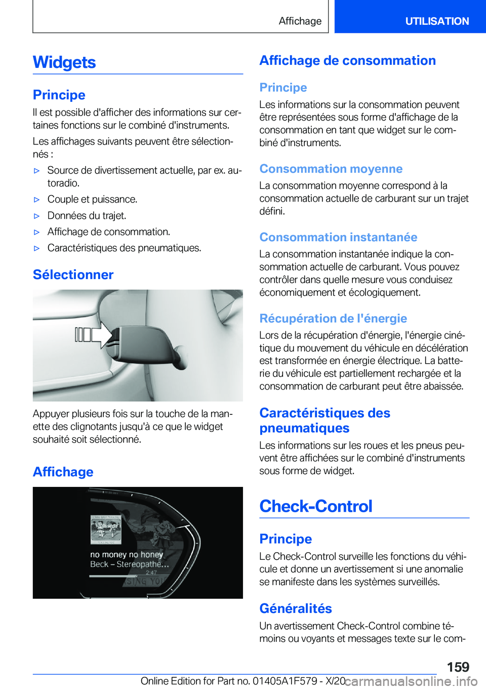 BMW X3 M 2021  Notices Demploi (in French) �W�i�d�g�e�t�s
�P�r�i�n�c�i�p�e�I�l��e�s�t��p�o�s�s�i�b�l�e��d�'�a�f�f�i�c�h�e�r��d�e�s��i�n�f�o�r�m�a�t�i�o�n�s��s�u�r��c�e�rj
�t�a�i�n�e�s��f�o�n�c�t�i�o�n�s��s�u�r��l�e��c�o�m�b�i�n