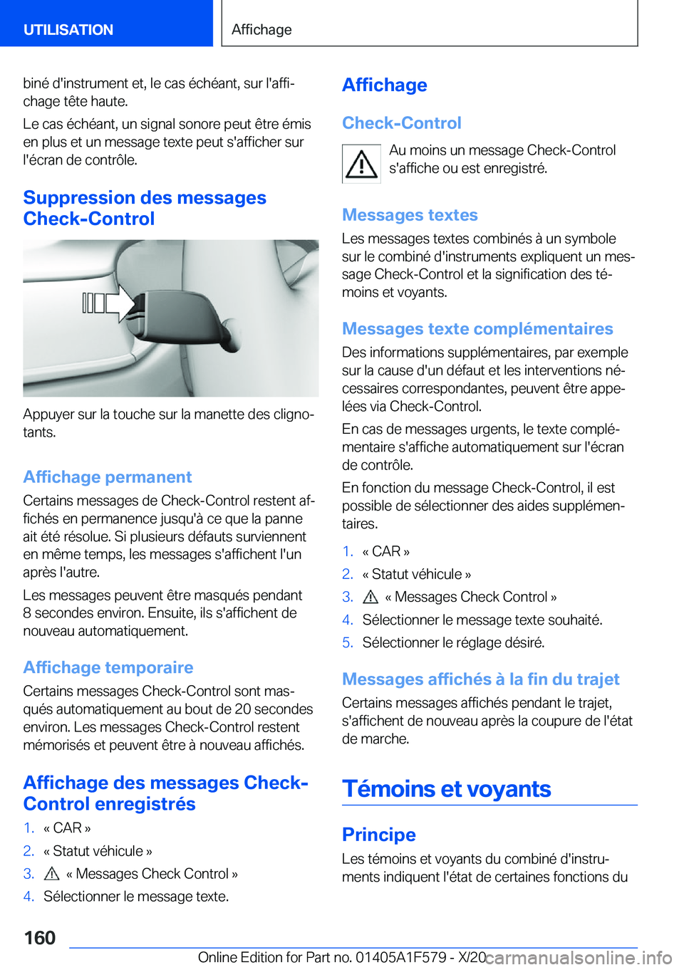 BMW X3 M 2021  Notices Demploi (in French) �b�i�n�é��d�'�i�n�s�t�r�u�m�e�n�t��e�t�,��l�e��c�a�s��é�c�h�é�a�n�t�,��s�u�r��l�'�a�f�f�ij
�c�h�a�g�e��t�ê�t�e��h�a�u�t�e�.
�L�e��c�a�s��é�c�h�é�a�n�t�,��u�n��s�i�g�n�a�l�