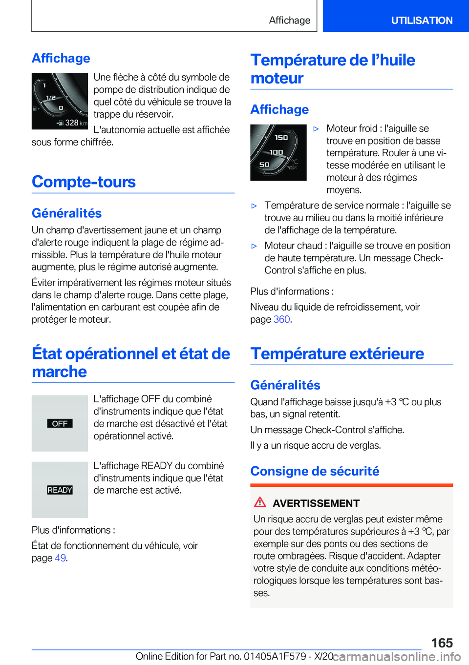BMW X3 M 2021  Notices Demploi (in French) �A�f�f�i�c�h�a�g�e�U�n�e��f�l�è�c�h�e��