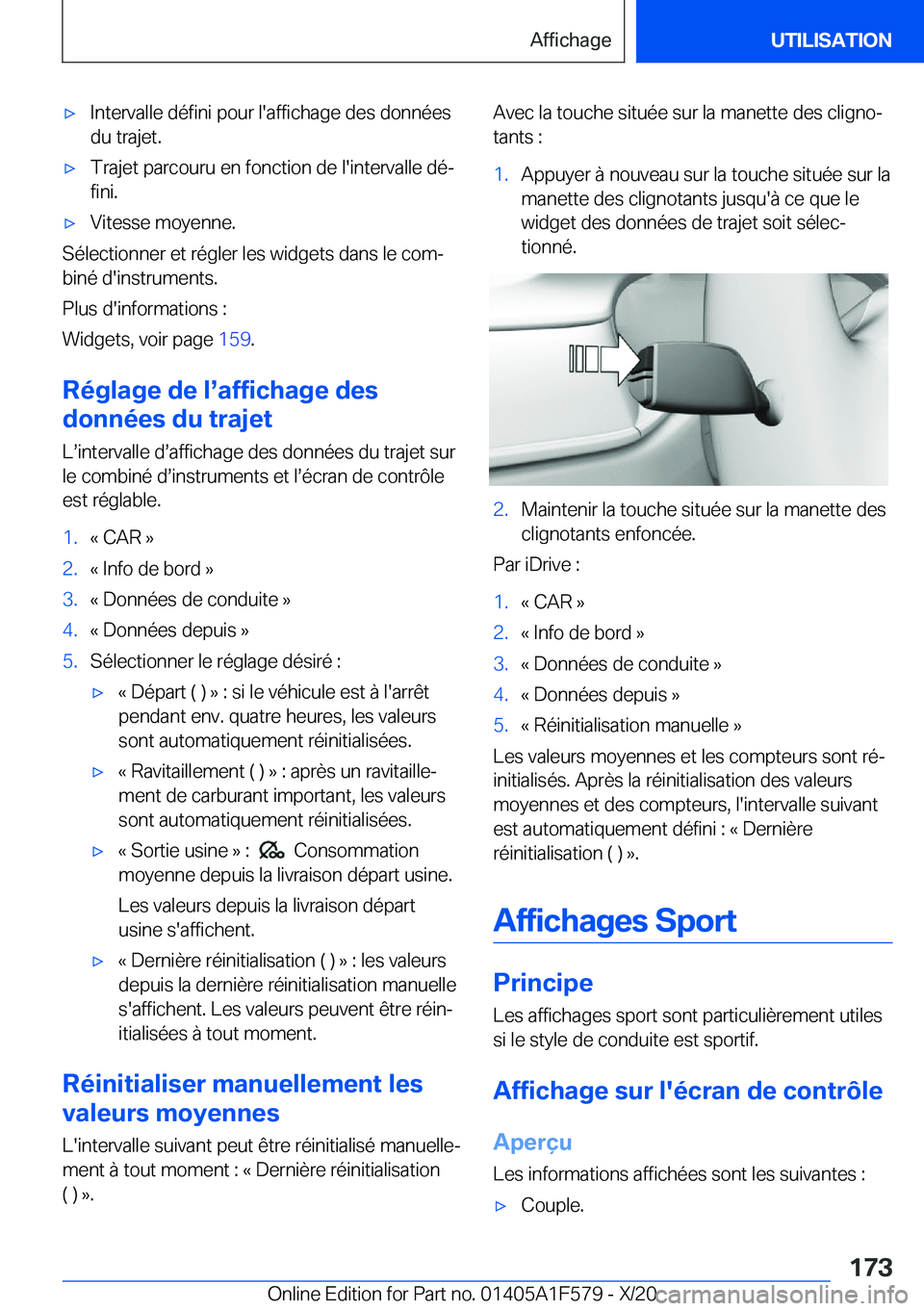 BMW X3 M 2021  Notices Demploi (in French) 'x�I�n�t�e�r�v�a�l�l�e��d�é�f�i�n�i��p�o�u�r��l�'�a�f�f�i�c�h�a�g�e��d�e�s��d�o�n�n�é�e�s
�d�u��t�r�a�j�e�t�.'x�T�r�a�j�e�t��p�a�r�c�o�u�r�u��e�n��f�o�n�c�t�i�o�n��d�e��l�'