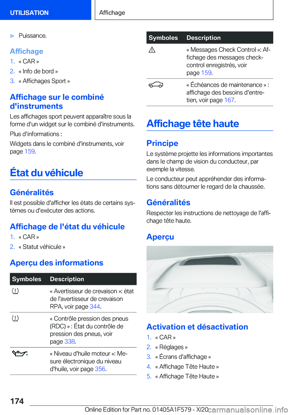 BMW X3 M 2021  Notices Demploi (in French) 'x�P�u�i�s�s�a�n�c�e�.
�A�f�f�i�c�h�a�g�e
�1�.�k��C�A�R��{�2�.�k��I�n�f�o��d�e��b�o�r�d��{�3�.�k��A�f�f�i�c�h�a�g�e�s��S�p�o�r�t��{
�A�f�f�i�c�h�a�g�e��s�u�r��l�e��c�o�m�b�i�n�é
�d�&#