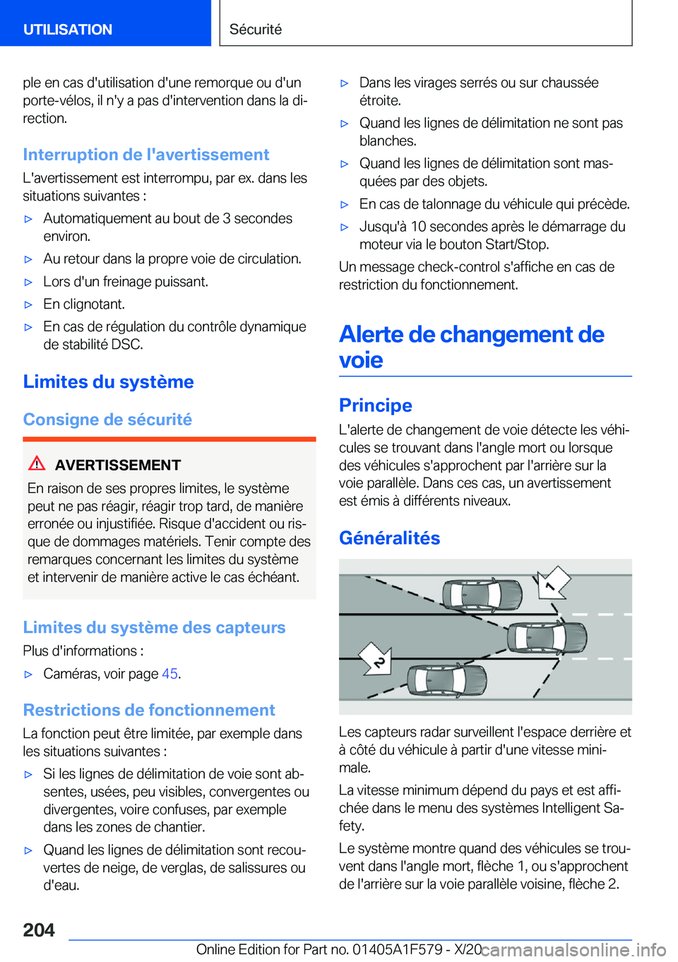 BMW X3 M 2021  Notices Demploi (in French) �p�l�e��e�n��c�a�s��d�'�u�t�i�l�i�s�a�t�i�o�n��d�'�u�n�e��r�e�m�o�r�q�u�e��o�u��d�'�u�n
�p�o�r�t�e�-�v�é�l�o�s�,��i�l��n�'�y��a��p�a�s��d�'�i�n�t�e�r�v�e�n�t�i�o�n��d