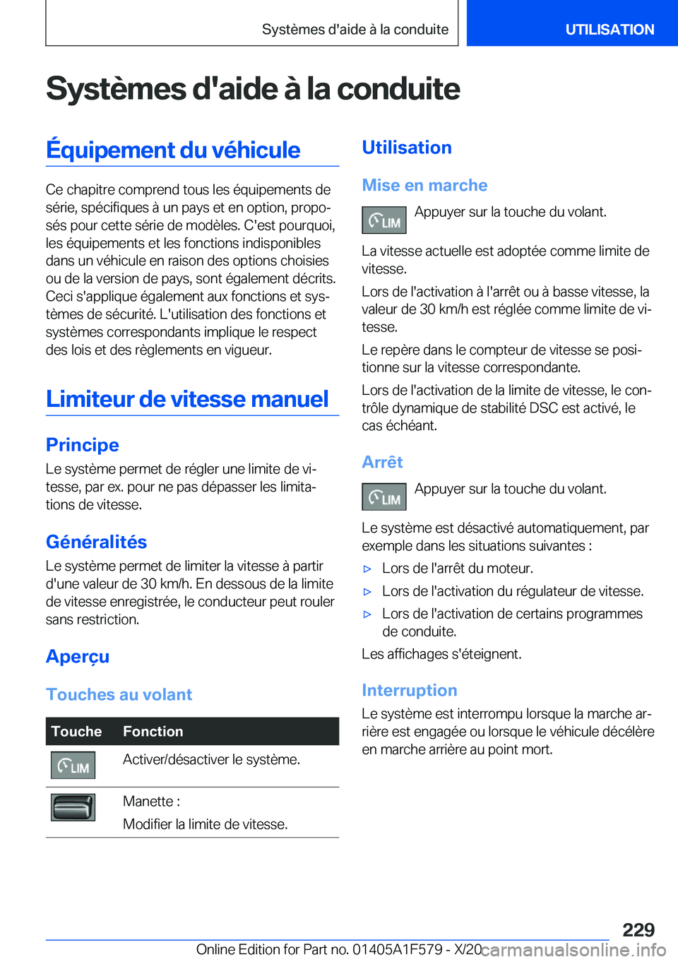 BMW X3 M 2021  Notices Demploi (in French) �S�y�s�t�è�m�e�s��d�'�a�i�d�e��