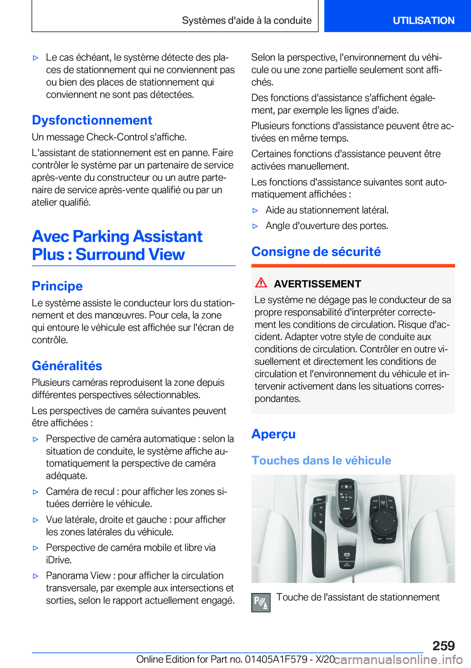 BMW X3 M 2021  Notices Demploi (in French) 'x�L�e��c�a�s��é�c�h�é�a�n�t�,��l�e��s�y�s�t�è�m�e��d�é�t�e�c�t�e��d�e�s��p�l�aj
�c�e�s��d�e��s�t�a�t�i�o�n�n�e�m�e�n�t��q�u�i��n�e��c�o�n�v�i�e�n�n�e�n�t��p�a�s �o�u��b�i�e�n�
