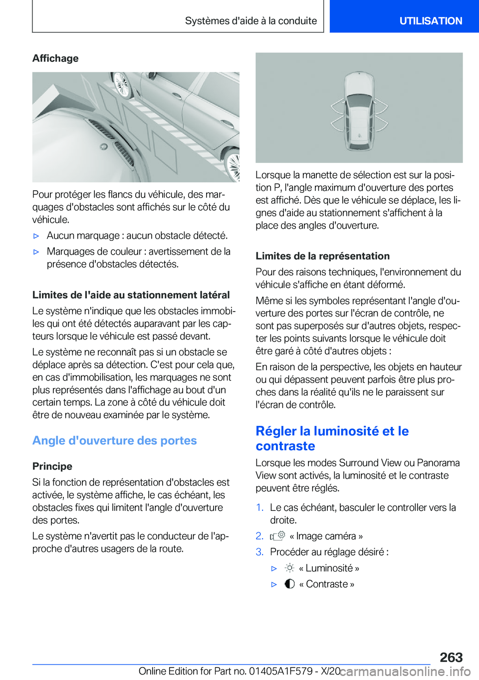 BMW X3 M 2021  Notices Demploi (in French) �A�f�f�i�c�h�a�g�e
�P�o�u�r��p�r�o�t�é�g�e�r��l�e�s��f�l�a�n�c�s��d�u��v�é�h�i�c�u�l�e�,��d�e�s��m�a�rj
�q�u�a�g�e�s��d�'�o�b�s�t�a�c�l�e�s��s�o�n�t��a�f�f�i�c�h�é�s��s�u�r��l�e��