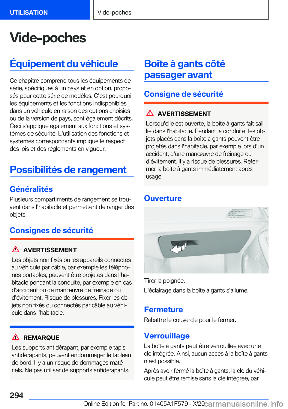 BMW X3 M 2021  Notices Demploi (in French) �V�i�d�e�-�p�o�c�h�e�s�