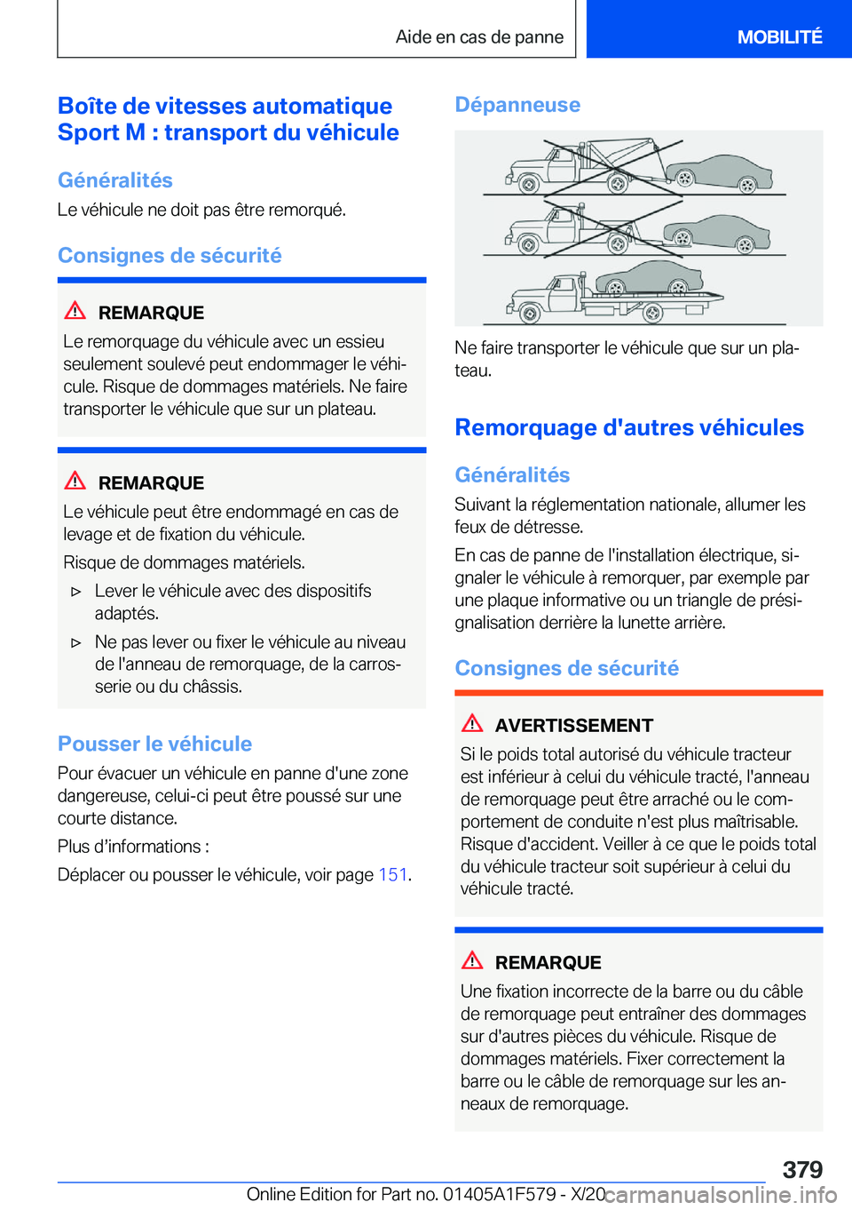 BMW X3 M 2021  Notices Demploi (in French) �B�o�