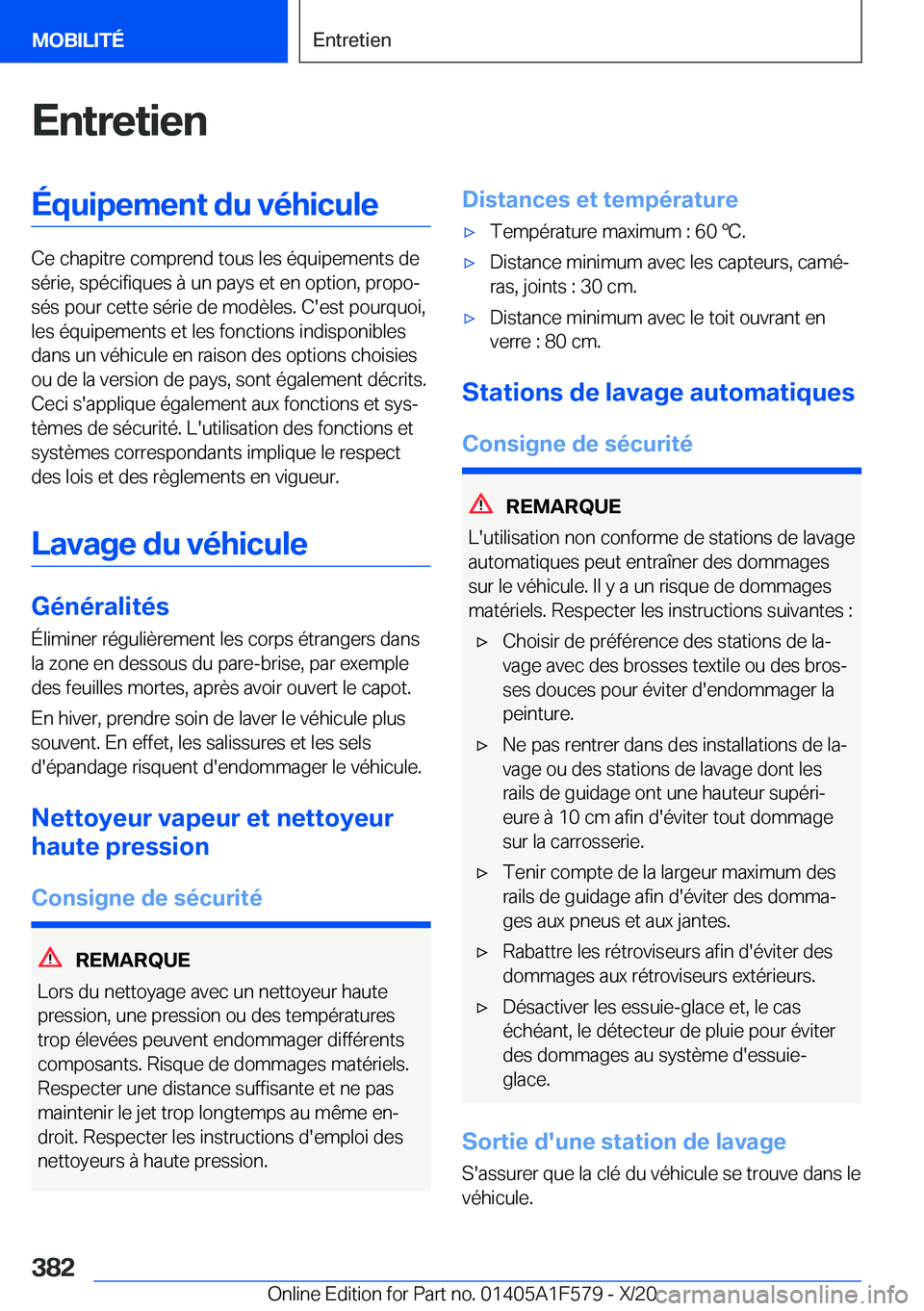 BMW X3 M 2021  Notices Demploi (in French) �E�n�t�r�e�t�i�e�n�