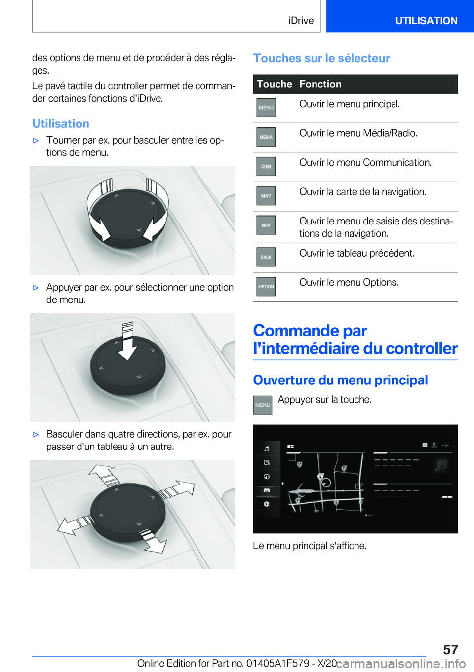 BMW X3 M 2021  Notices Demploi (in French) �d�e�s��o�p�t�i�o�n�s��d�e��m�e�n�u��e�t��d�e��p�r�o�c�é�d�e�r��