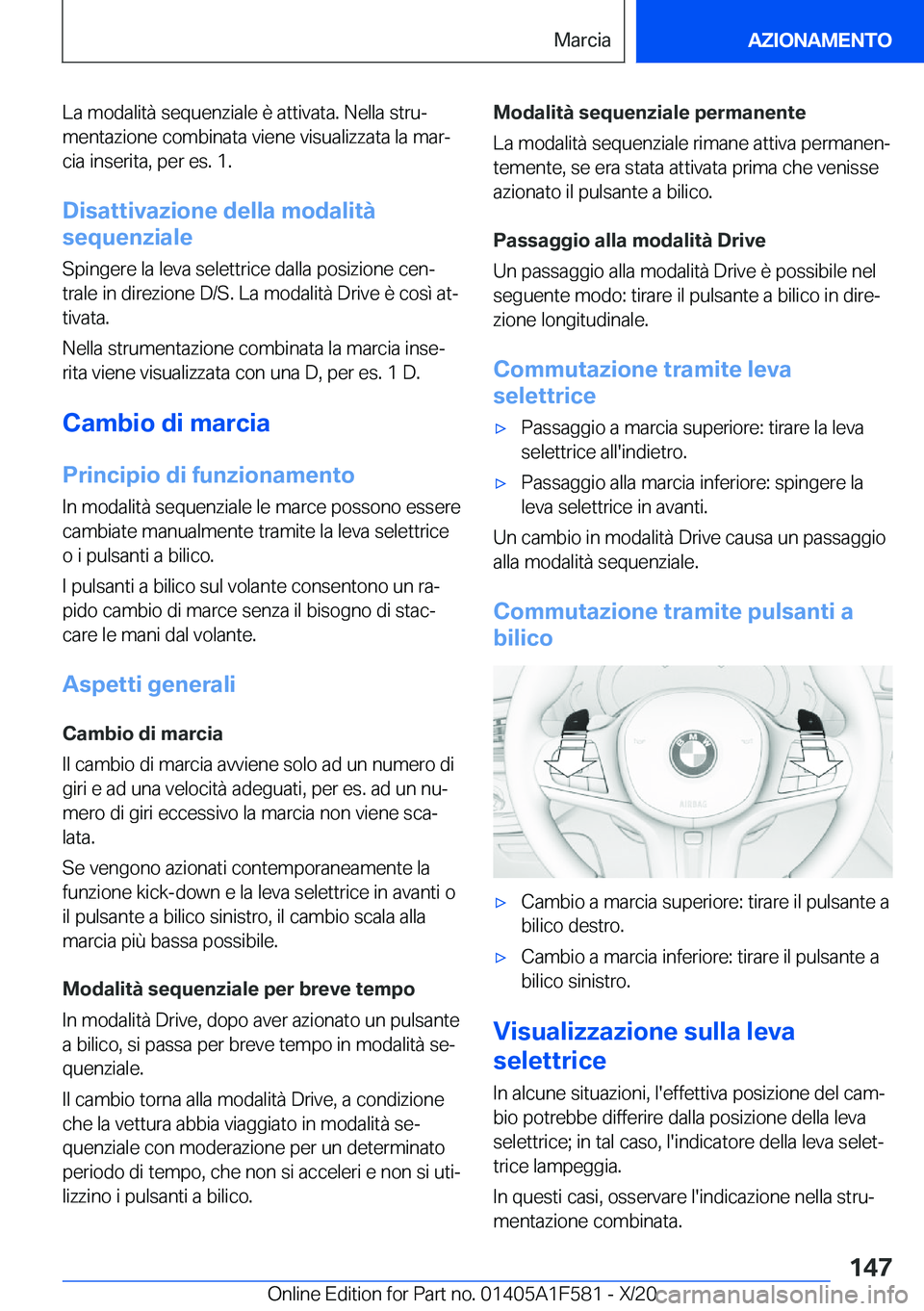BMW X3 M 2021  Libretti Di Uso E manutenzione (in Italian) �L�a��m�o�d�a�l�i�t�