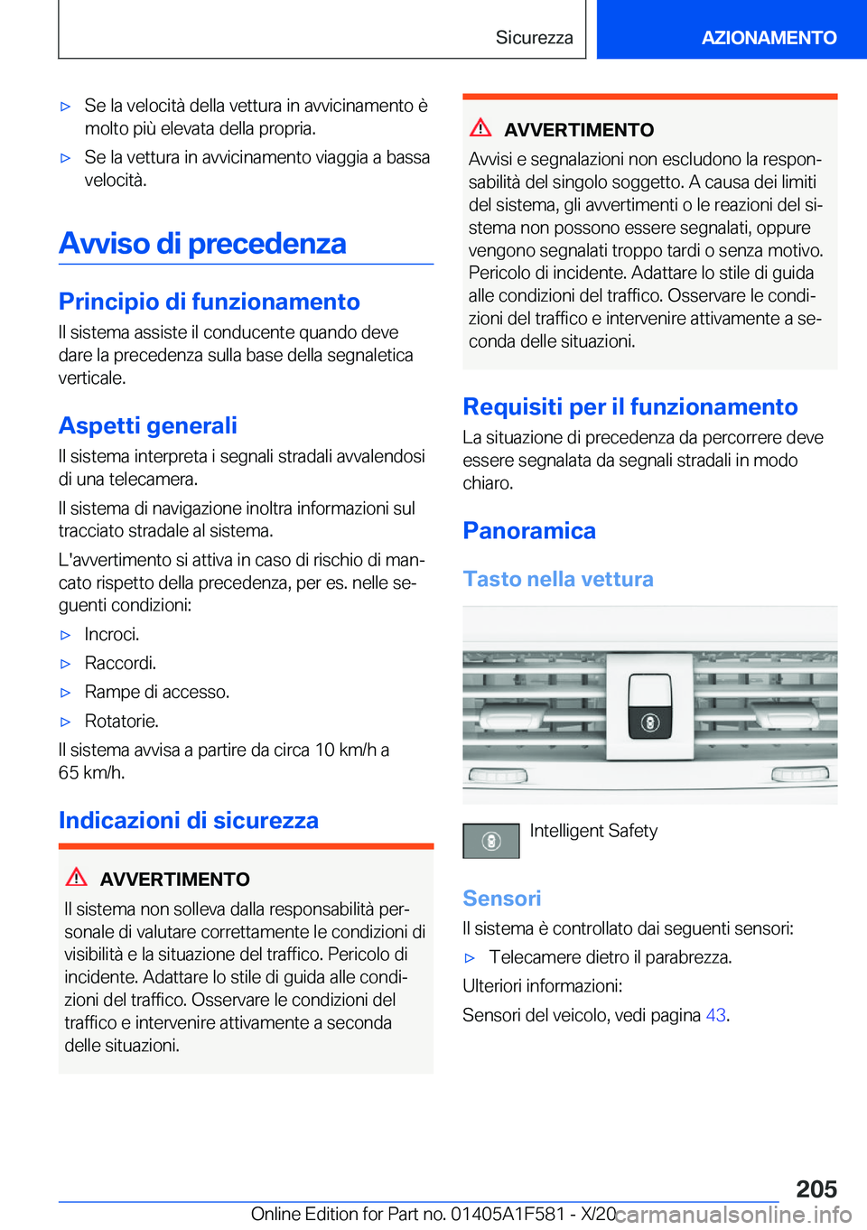 BMW X3 M 2021  Libretti Di Uso E manutenzione (in Italian) 'x�S�e��l�a��v�e�l�o�c�i�t�