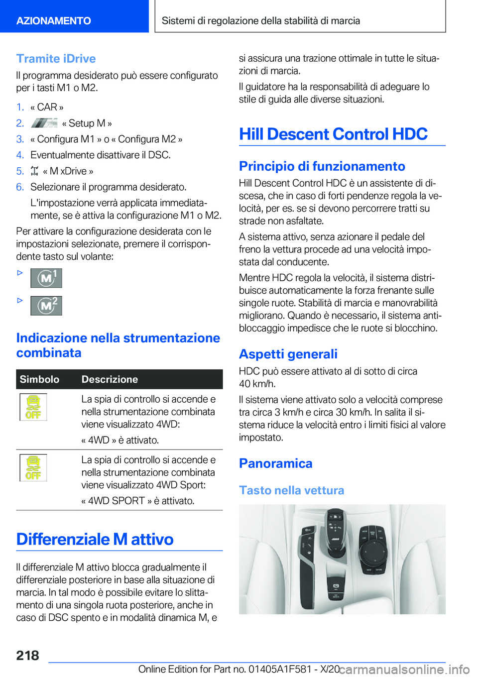 BMW X3 M 2021  Libretti Di Uso E manutenzione (in Italian) �T�r�a�m�i�t�e��i�D�r�i�v�e
�I�l��p�r�o�g�r�a�m�m�a��d�e�s�i�d�e�r�a�t�o��p�u�