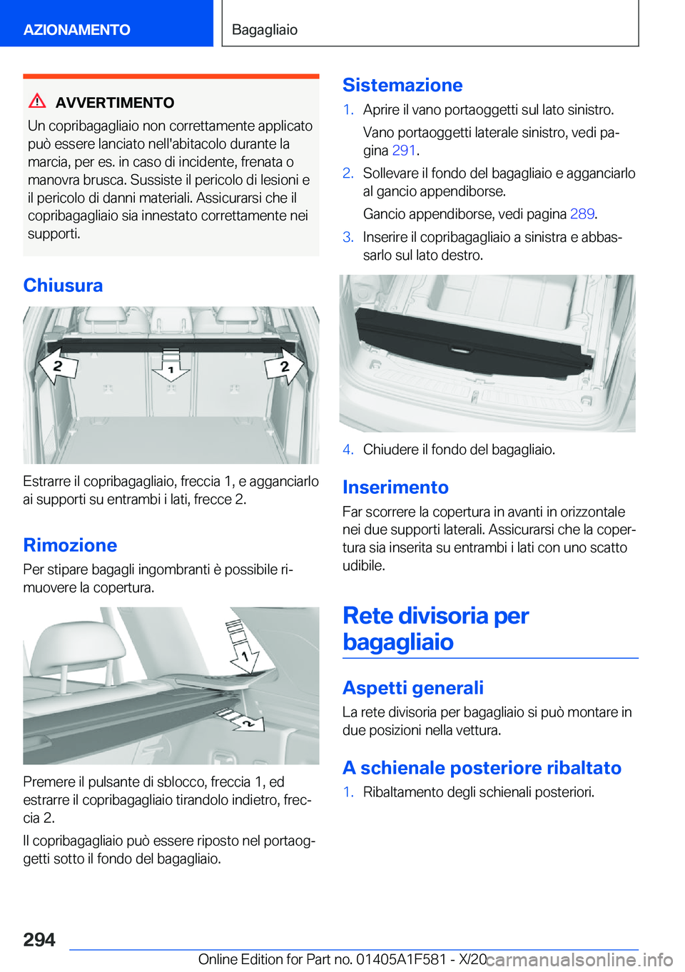 BMW X3 M 2021  Libretti Di Uso E manutenzione (in Italian) �A�V�V�E�R�T�I�M�E�N�T�O
�U�n��c�o�p�r�i�b�a�g�a�g�l�i�a�i�o��n�o�n��c�o�r�r�e�t�t�a�m�e�n�t�e��a�p�p�l�i�c�a�t�o
�p�u�