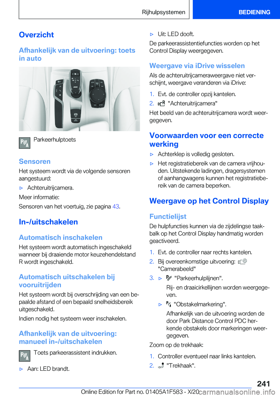 BMW X3 M 2021  Instructieboekjes (in Dutch) �O�v�e�r�z�i�c�h�t�A�f�h�a�n�k�e�l�i�j�k��v�a�n��d�e��u�i�t�v�o�e�r�i�n�g�:��t�o�e�t�s
�i�n��a�u�t�o
�P�a�r�k�e�e�r�h�u�l�p�t�o�e�t�s
�S�e�n�s�o�r�e�n
�H�e�t��s�y�s�t�e�e�m��w�o�r�d�t��v�i�a�