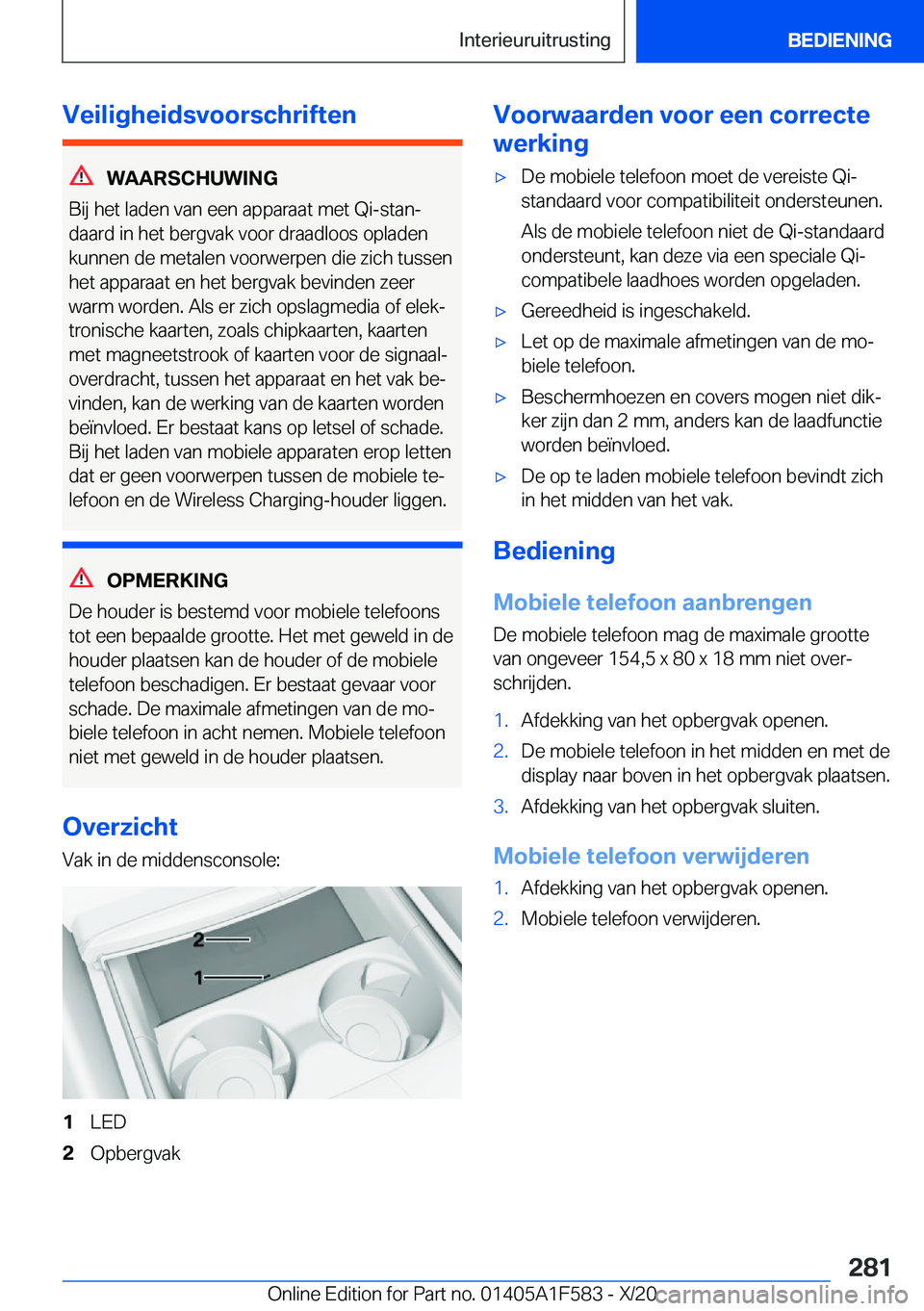 BMW X3 M 2021  Instructieboekjes (in Dutch) �V�e�i�l�i�g�h�e�i�d�s�v�o�o�r�s�c�h�r�i�f�t�e�n
�W�A�A�R�S�C�H�U�W�I�N�G
�B�i�j��h�e�t��l�a�d�e�n��v�a�n��e�e�n��a�p�p�a�r�a�a�t��m�e�t��Q�i�-�s�t�a�nj
�d�a�a�r�d��i�n��h�e�t��b�e�r�g�v�a�