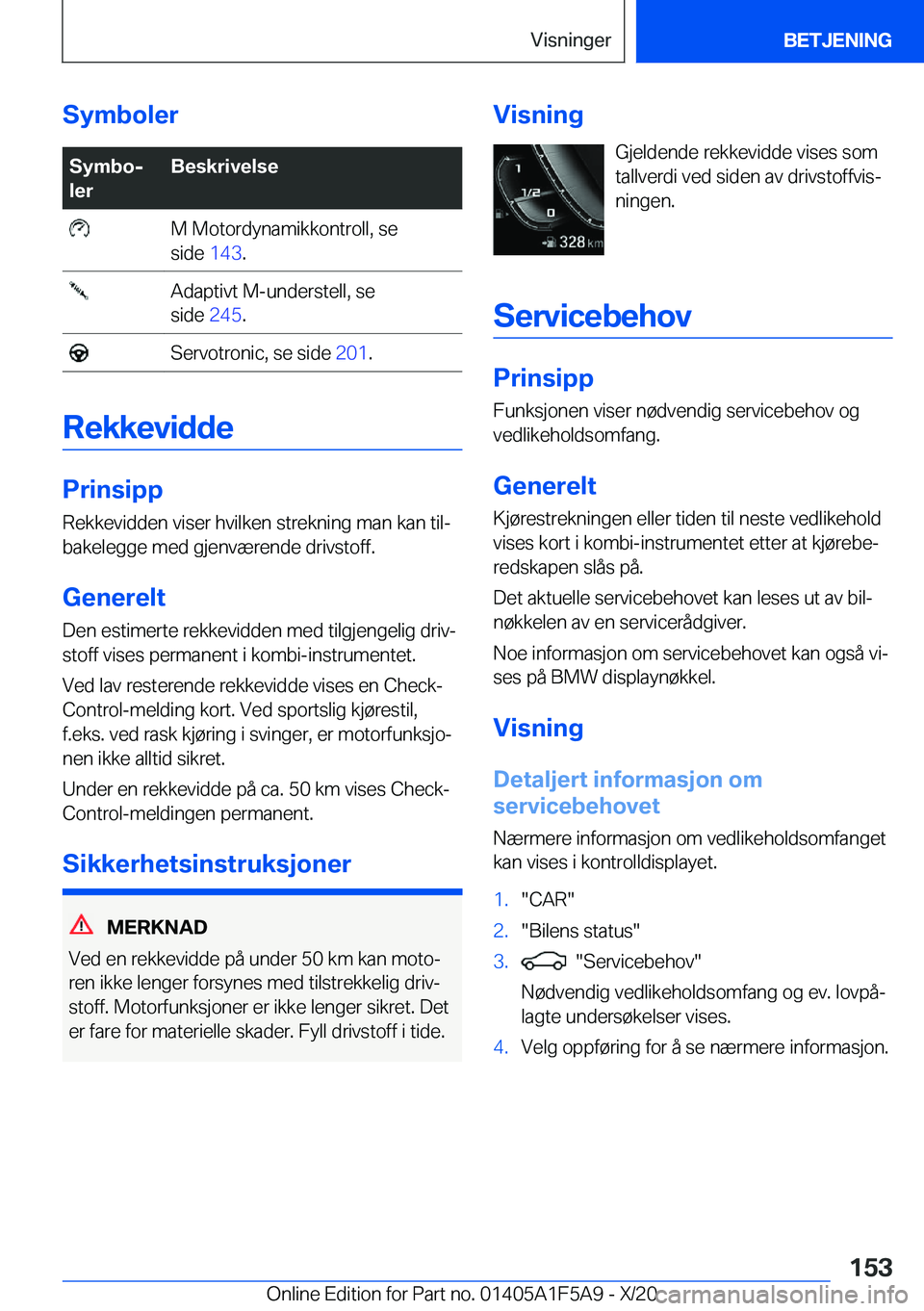 BMW X3 M 2021  InstruksjonsbØker (in Norwegian) �S�y�m�b�o�l�e�r�S�y�m�b�oj
�l�e�r�B�e�s�k�r�i�v�e�l�s�e��M��M�o�t�o�r�d�y�n�a�m�i�k�k�o�n�t�r�o�l�l�,��s�e
�s�i�d�e� �1�4�3�.��A�d�a�p�t�i�v�t��M�-�u�n�d�e�r�s�t�e�l�l�,��s�e
�s�i�d�e� �2�4�