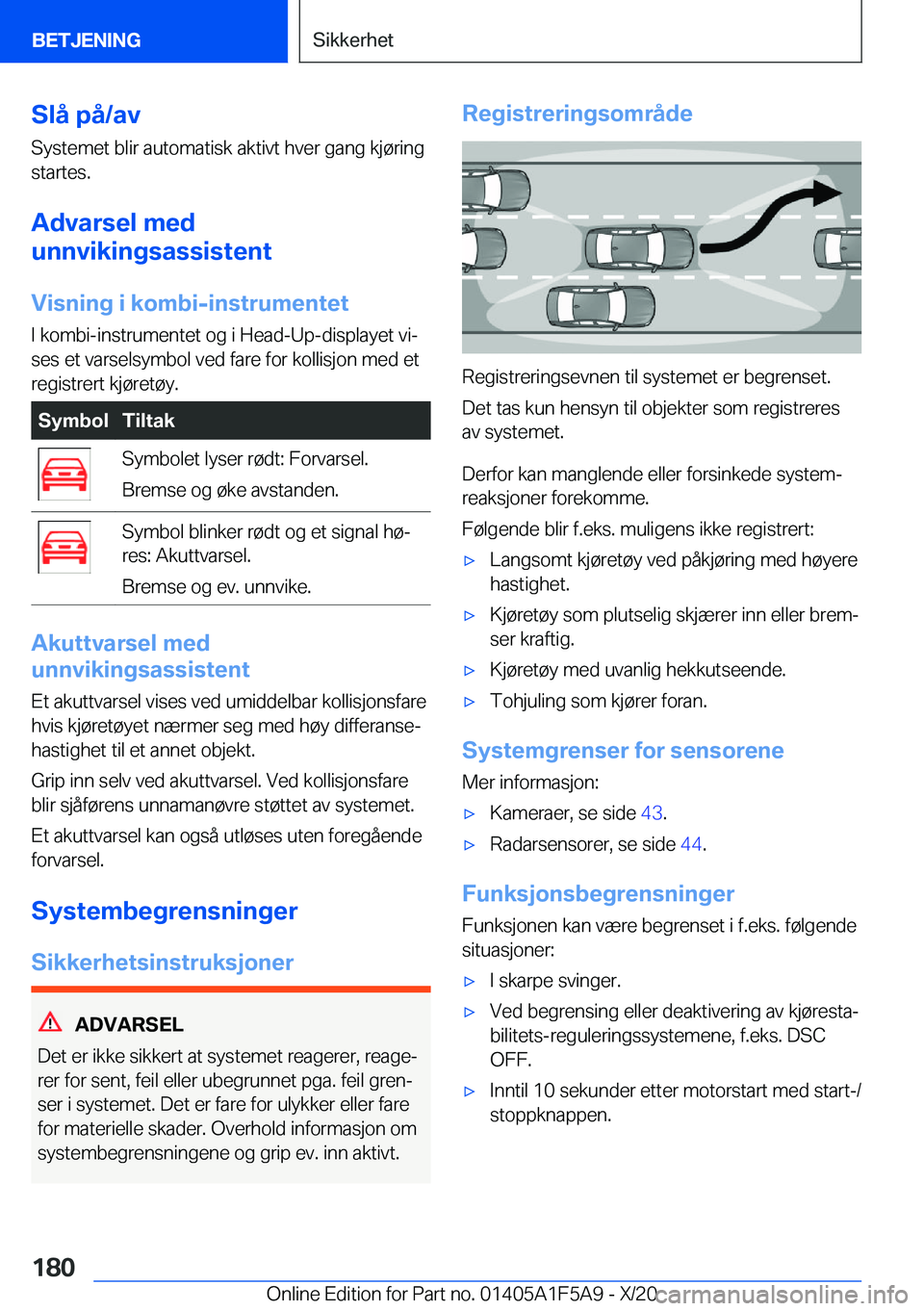 BMW X3 M 2021  InstruksjonsbØker (in Norwegian) �S�l�å��p�å�/�a�v�S�y�s�t�e�m�e�t��b�l�i�r��a�u�t�o�m�a�t�i�s�k��a�k�t�i�v�t��h�v�e�r��g�a�n�g��k�j�