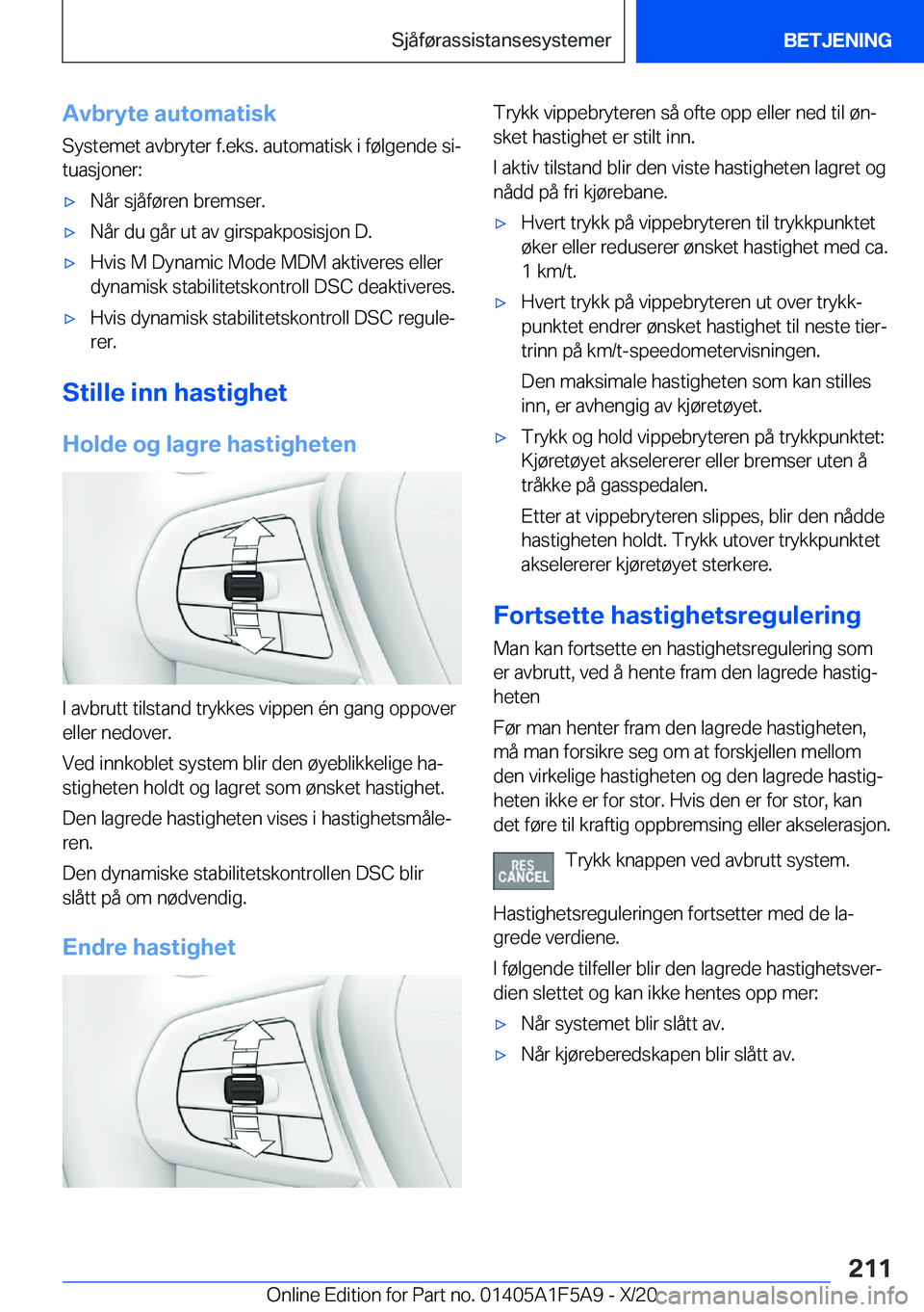 BMW X3 M 2021  InstruksjonsbØker (in Norwegian) �A�v�b�r�y�t�e��a�u�t�o�m�a�t�i�s�k
�S�y�s�t�e�m�e�t��a�v�b�r�y�t�e�r��f�.�e�k�s�.��a�u�t�o�m�a�t�i�s�k��i��f�
