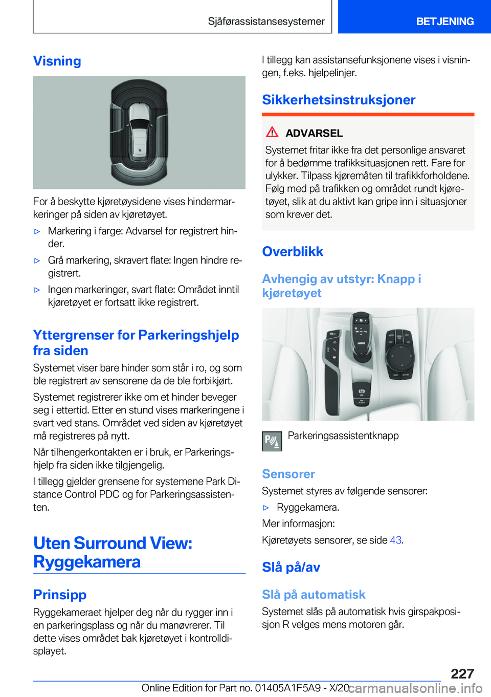 BMW X3 M 2021  InstruksjonsbØker (in Norwegian) �V�i�s�n�i�n�g
�F�o�r��å��b�e�s�k�y�t�t�e��k�j�