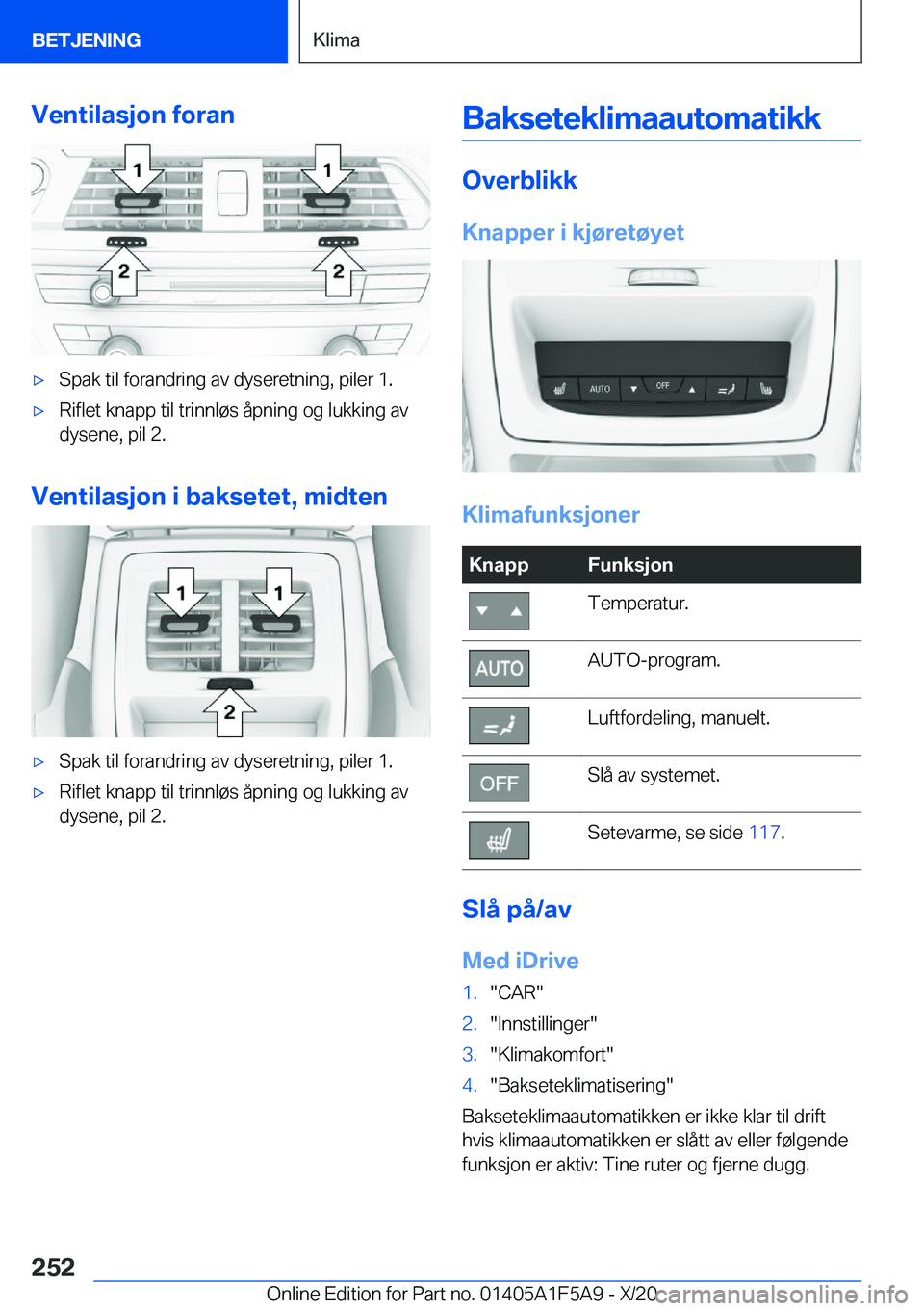 BMW X3 M 2021  InstruksjonsbØker (in Norwegian) �V�e�n�t�i�l�a�s�j�o�n��f�o�r�a�n'x�S�p�a�k��t�i�l��f�o�r�a�n�d�r�i�n�g��a�v��d�y�s�e�r�e�t�n�i�n�g�,��p�i�l�e�r��1�.'x�R�i�f�l�e�t��k�n�a�p�p��t�i�l��t�r�i�n�n�l�