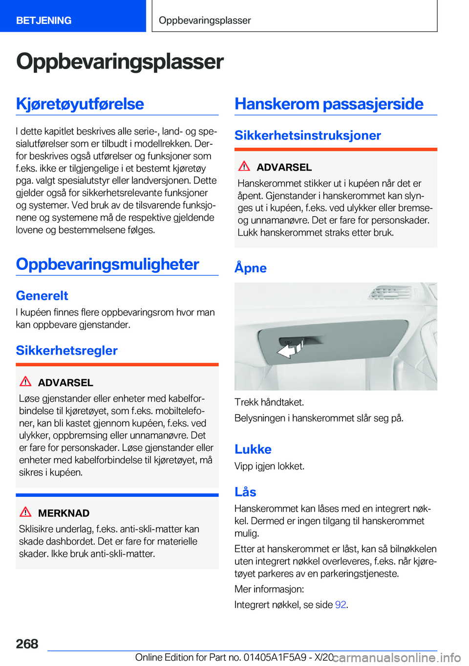 BMW X3 M 2021  InstruksjonsbØker (in Norwegian) �O�p�p�b�e�v�a�r�i�n�g�s�p�l�a�s�s�e�r�K�j�