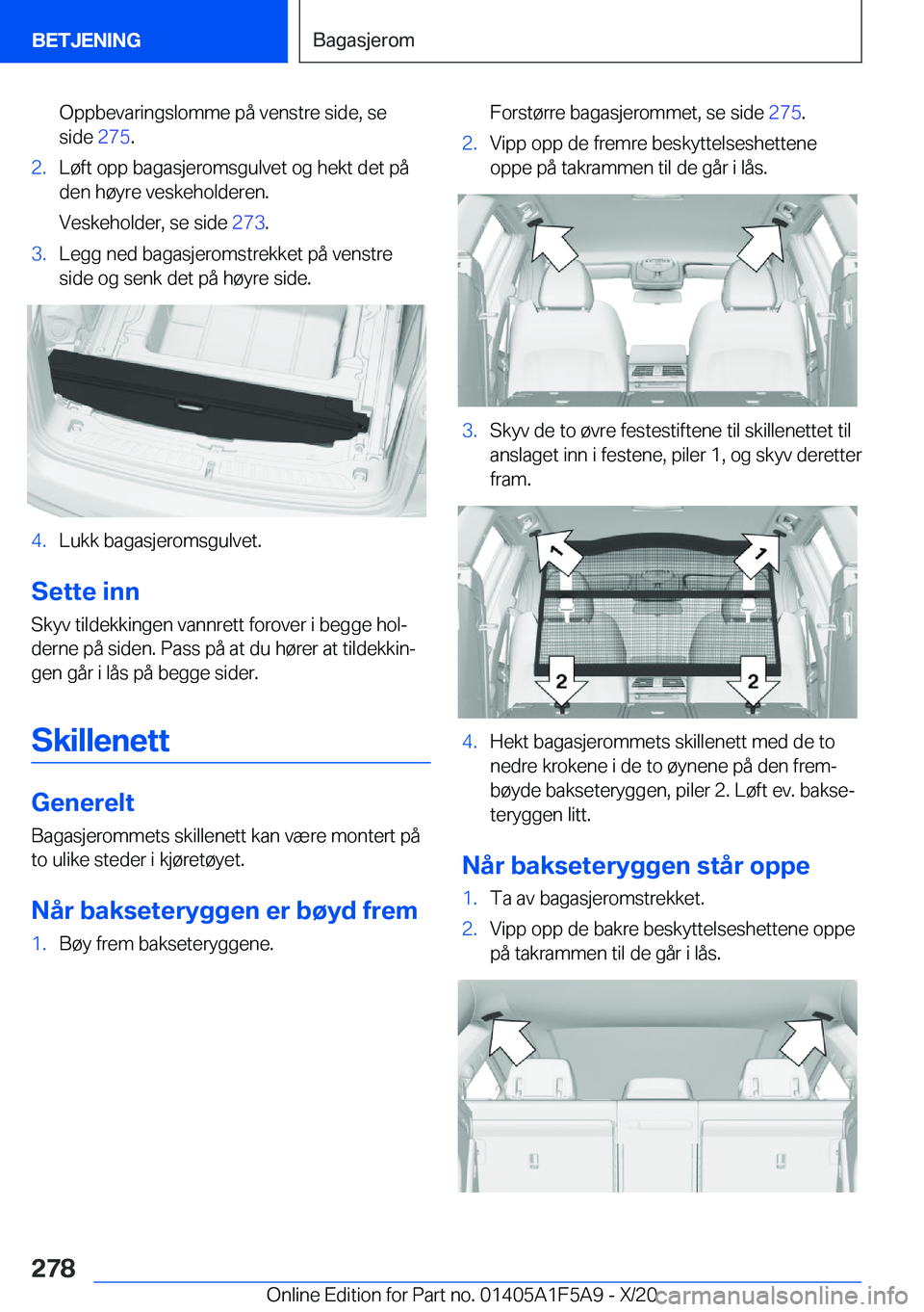 BMW X3 M 2021  InstruksjonsbØker (in Norwegian) �O�p�p�b�e�v�a�r�i�n�g�s�l�o�m�m�e��p�å��v�e�n�s�t�r�e��s�i�d�e�,��s�e�s�i�d�e� �2�7�5�.�2�.�L�