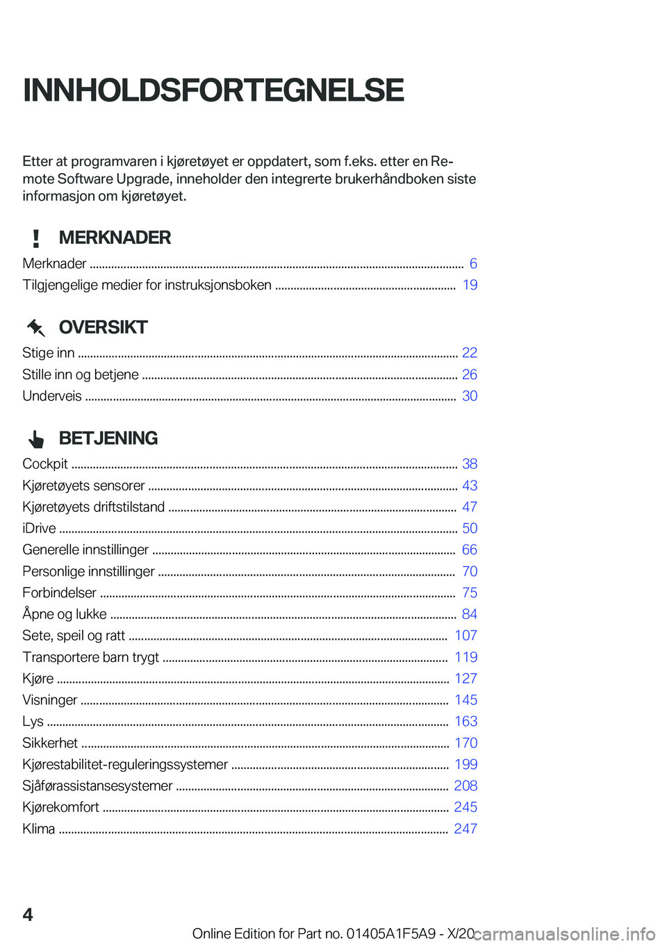 BMW X3 M 2021  InstruksjonsbØker (in Norwegian) �I�N�N�H�O�L�D�S�F�O�R�T�E�G�N�E�L�S�E�E�t�t�e�r��a�t��p�r�o�g�r�a�m�v�a�r�e�n��i��k�j�