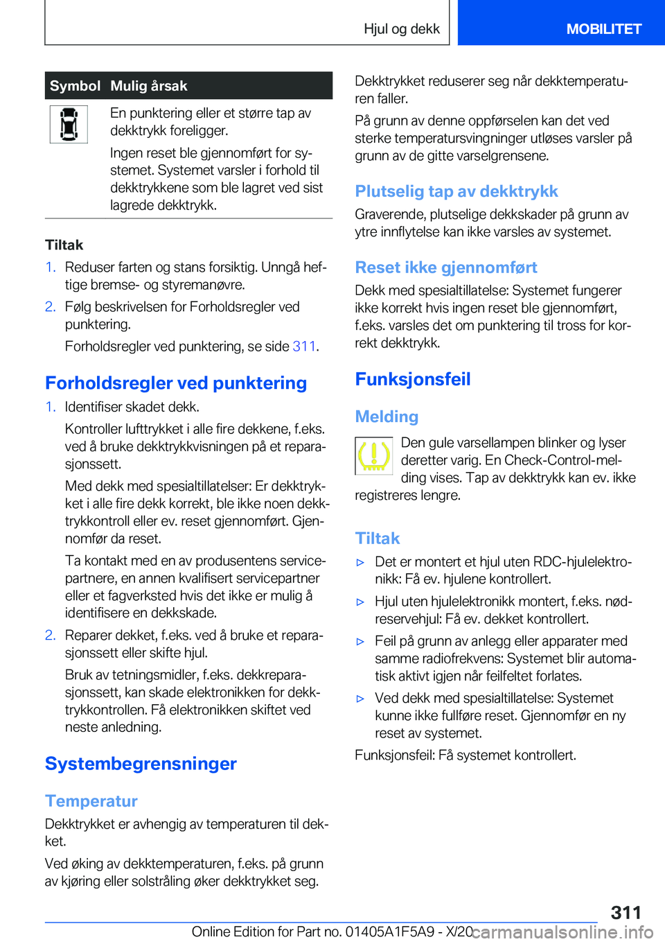 BMW X3 M 2021  InstruksjonsbØker (in Norwegian) �S�y�m�b�o�l�M�u�l�i�g��å�r�s�a�k�E�n��p�u�n�k�t�e�r�i�n�g��e�l�l�e�r��e�t��s�t�
