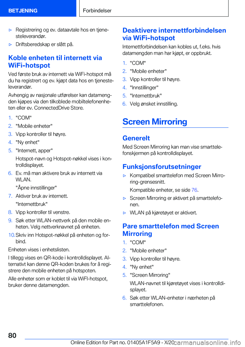 BMW X3 M 2021  InstruksjonsbØker (in Norwegian) 'x�R�e�g�i�s�t�r�e�r�i�n�g��o�g��e�v�.��d�a�t�a�a�v�t�a�l�e��h�o�s��e�n��t�j�e�n�ej�s�t�e�l�e�v�e�r�a�n�d�