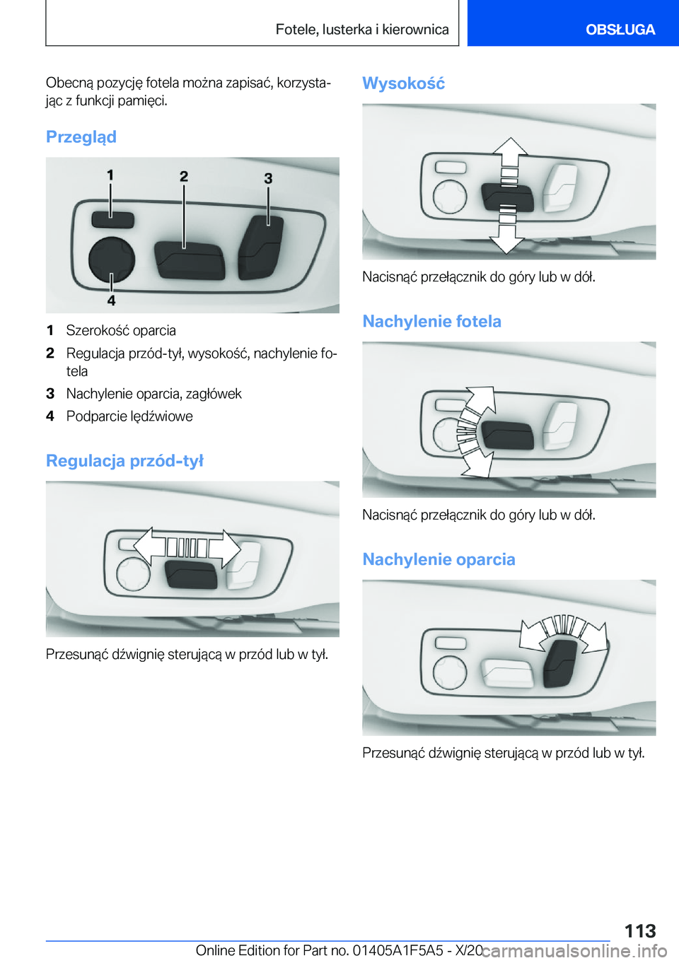 BMW X3 M 2021  Instrukcja obsługi (in Polish) �O�b�e�c�n�