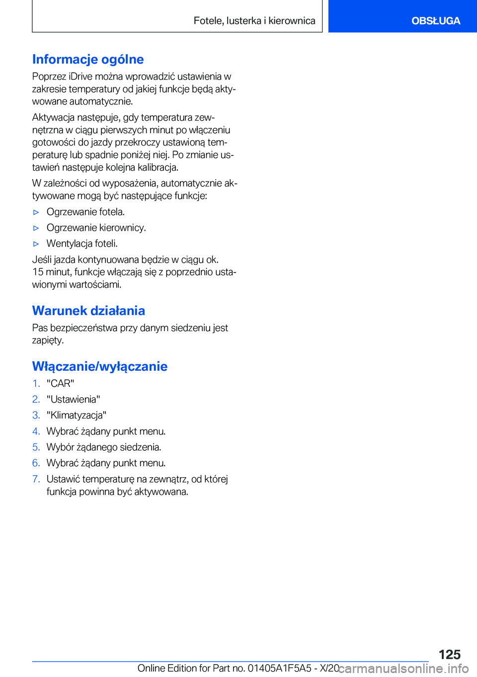 BMW X3 M 2021  Instrukcja obsługi (in Polish) �I�n�f�o�r�m�a�c�j�e��o�g�