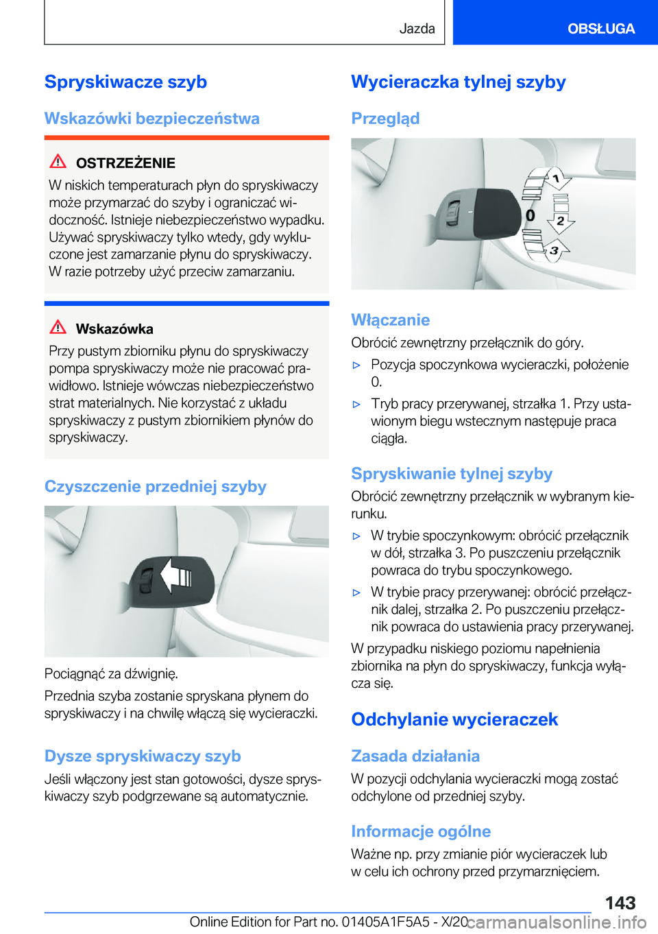 BMW X3 M 2021  Instrukcja obsługi (in Polish) �S�p�r�y�s�k�i�w�a�c�z�e��s�z�y�b
�W�s�k�a�z�