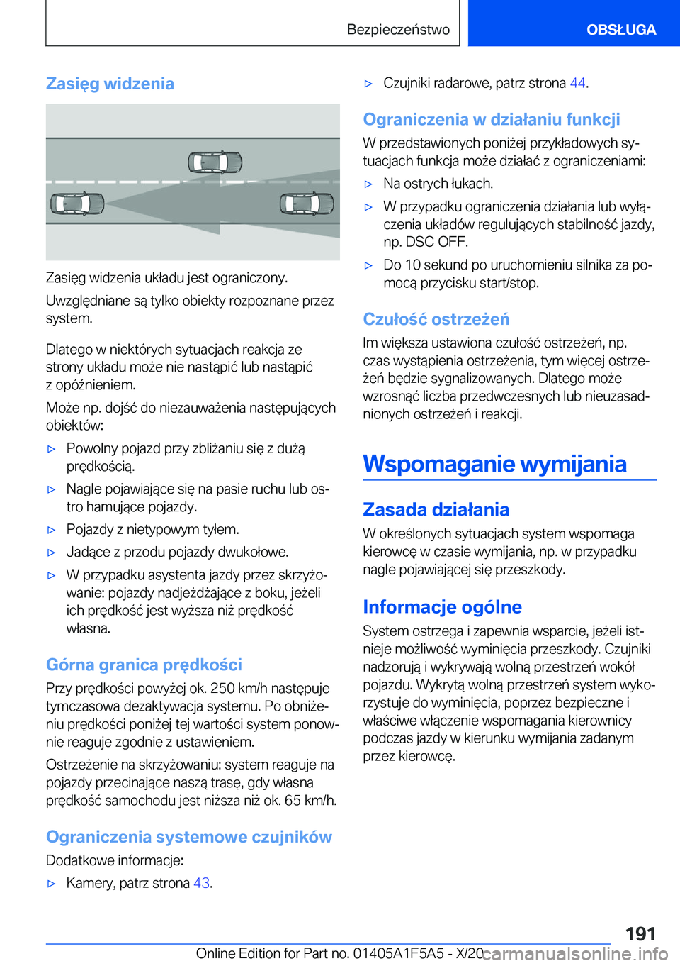 BMW X3 M 2021  Instrukcja obsługi (in Polish) �Z�a�s�i�