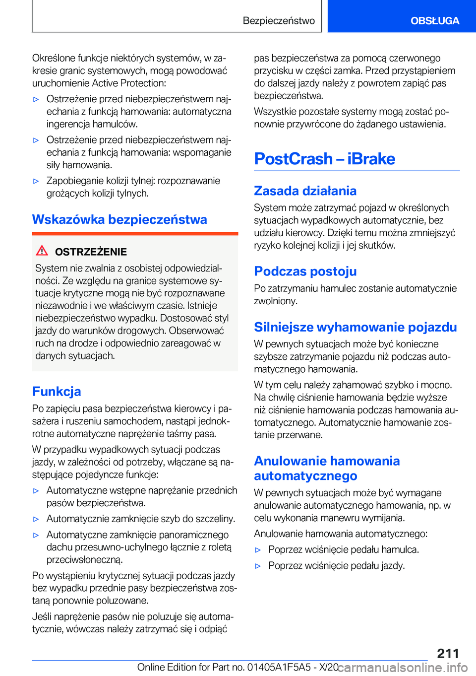 BMW X3 M 2021  Instrukcja obsługi (in Polish) �O�k�r�e�l�o�n�e��f�u�n�k�c�j�e��n�i�e�k�t�