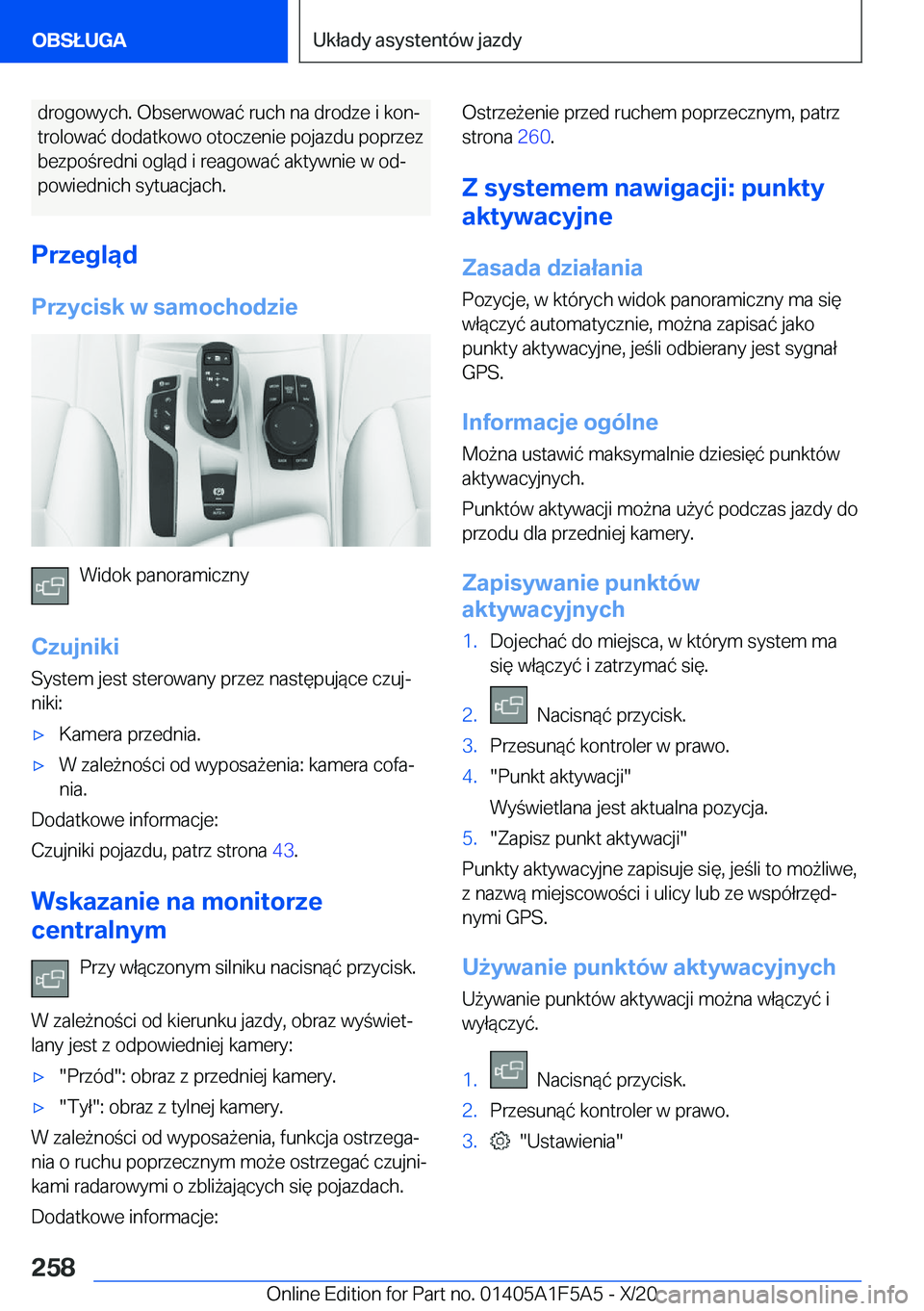 BMW X3 M 2021  Instrukcja obsługi (in Polish) �d�r�o�g�o�w�y�c�h�.��O�b�s�e�r�w�o�w�a�