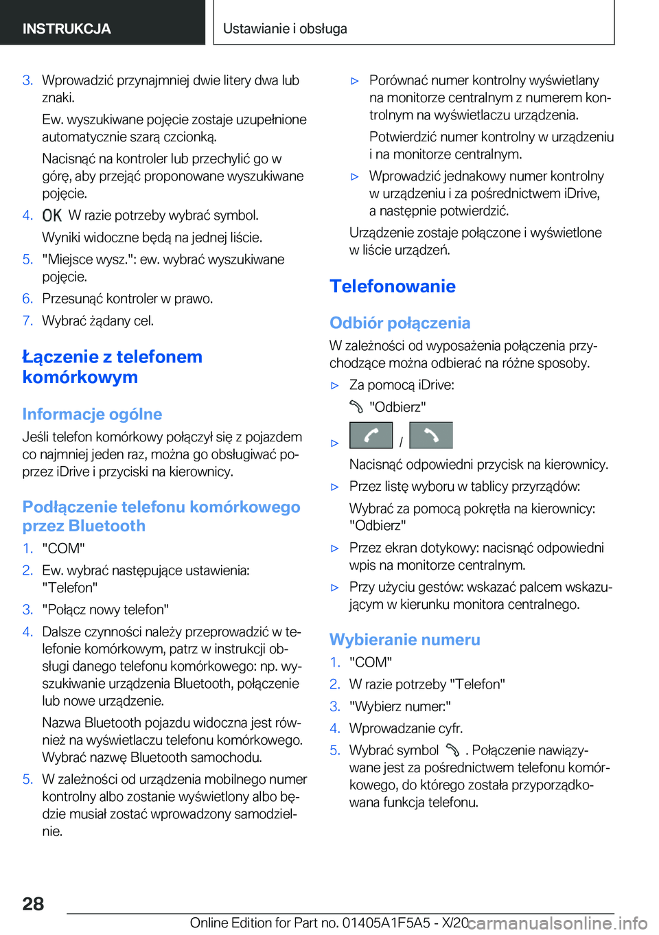 BMW X3 M 2021  Instrukcja obsługi (in Polish) �3�.�W�p�r�o�w�a�d�z�i�