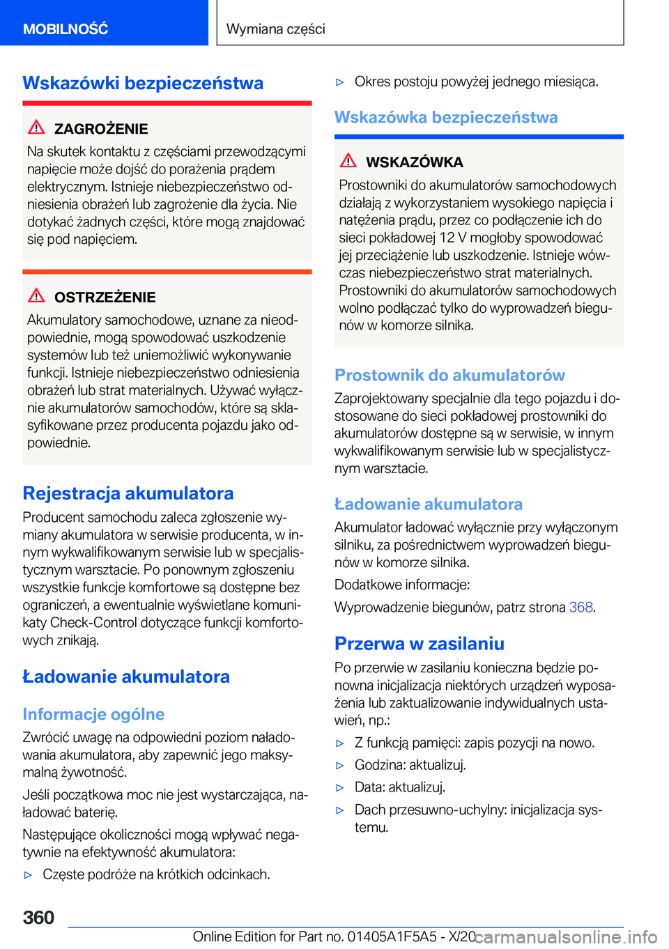 BMW X3 M 2021  Instrukcja obsługi (in Polish) �W�s�k�a�z�