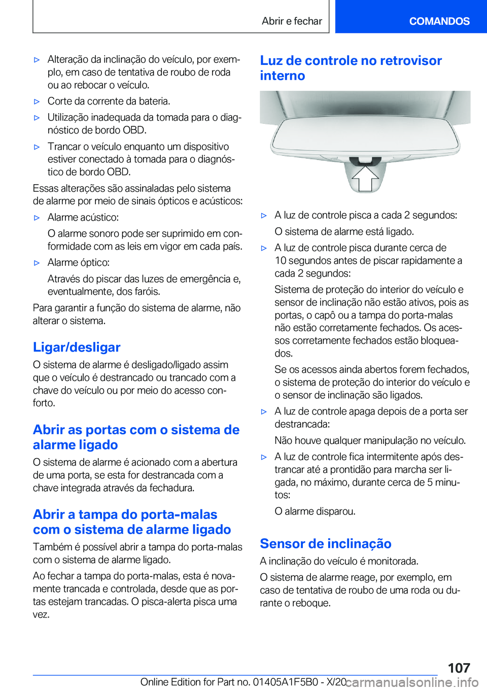 BMW X3 M 2021  Manual do condutor (in Portuguese) 'x�A�l�t�e�r�a�