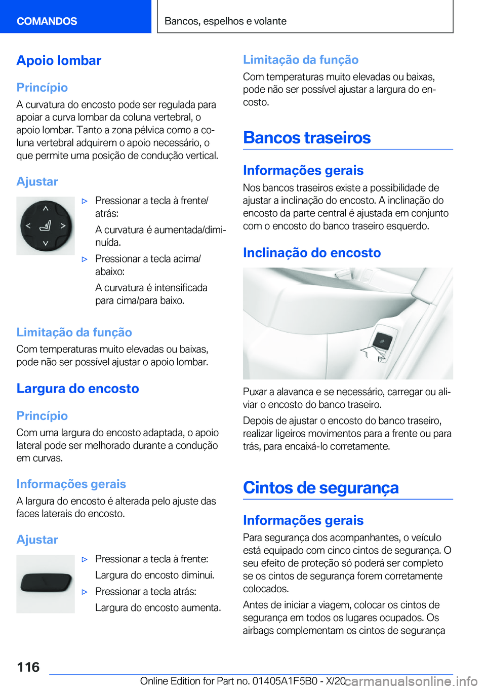 BMW X3 M 2021  Manual do condutor (in Portuguese) �A�p�o�i�o��l�o�m�b�a�r�P�r�i�n�c�
