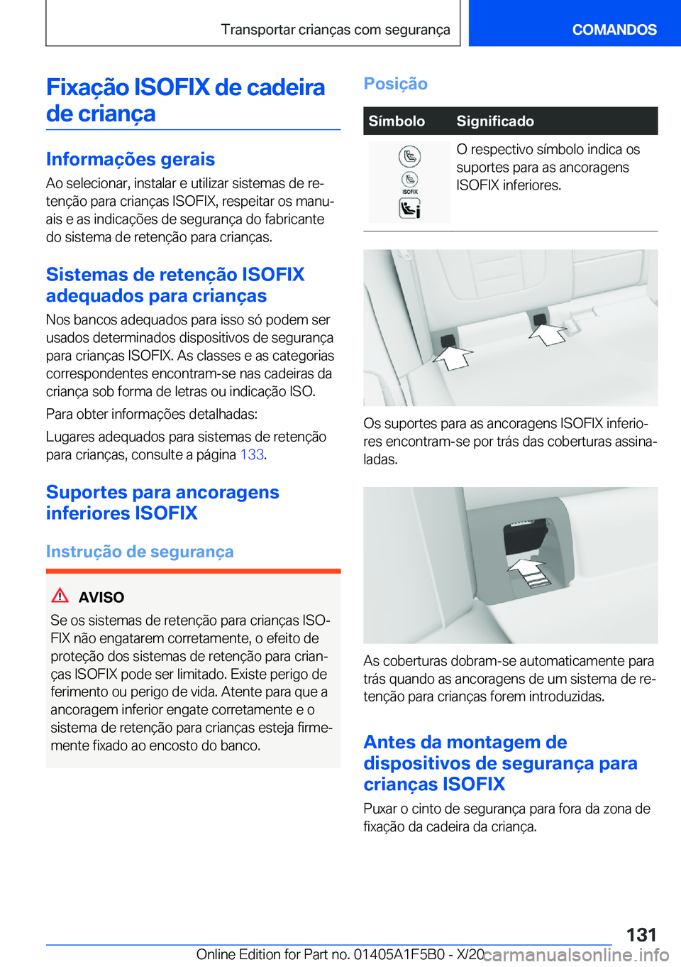 BMW X3 M 2021  Manual do condutor (in Portuguese) �F�i�x�a�