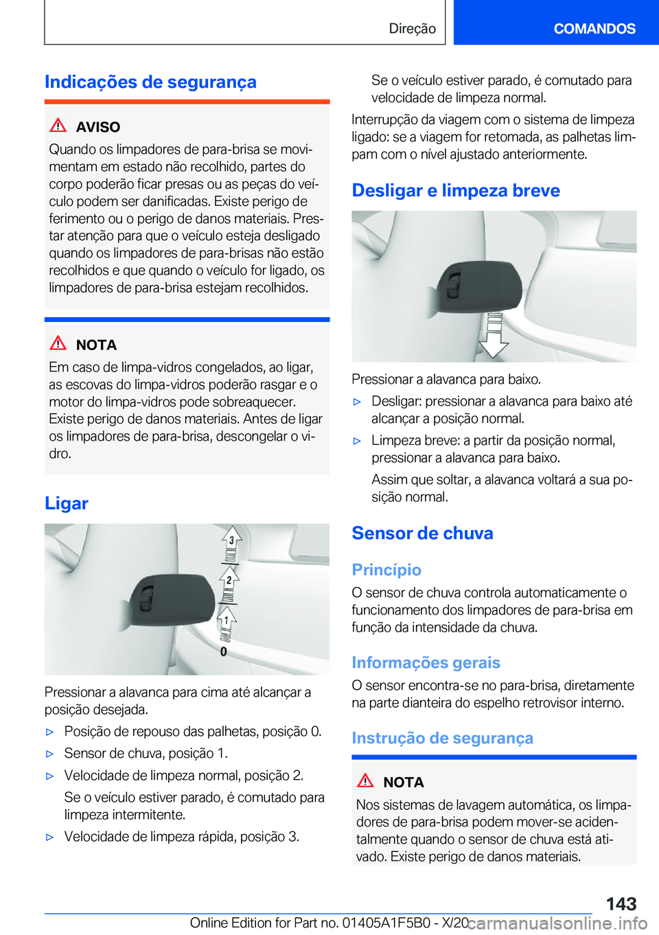 BMW X3 M 2021  Manual do condutor (in Portuguese) �I�n�d�i�c�a�