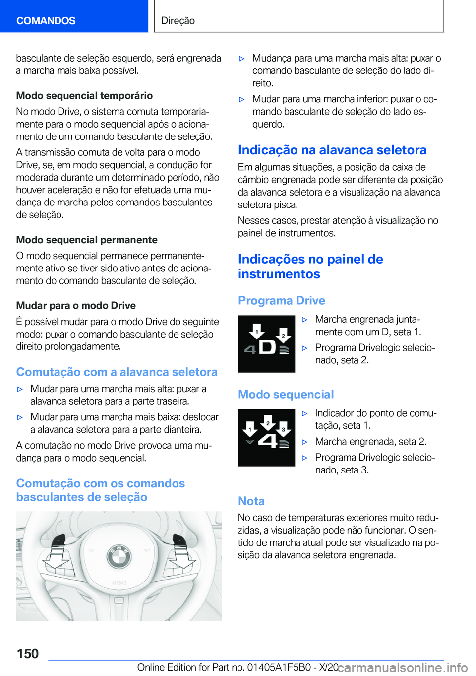 BMW X3 M 2021  Manual do condutor (in Portuguese) �b�a�s�c�u�l�a�n�t�e��d�e��s�e�l�e�