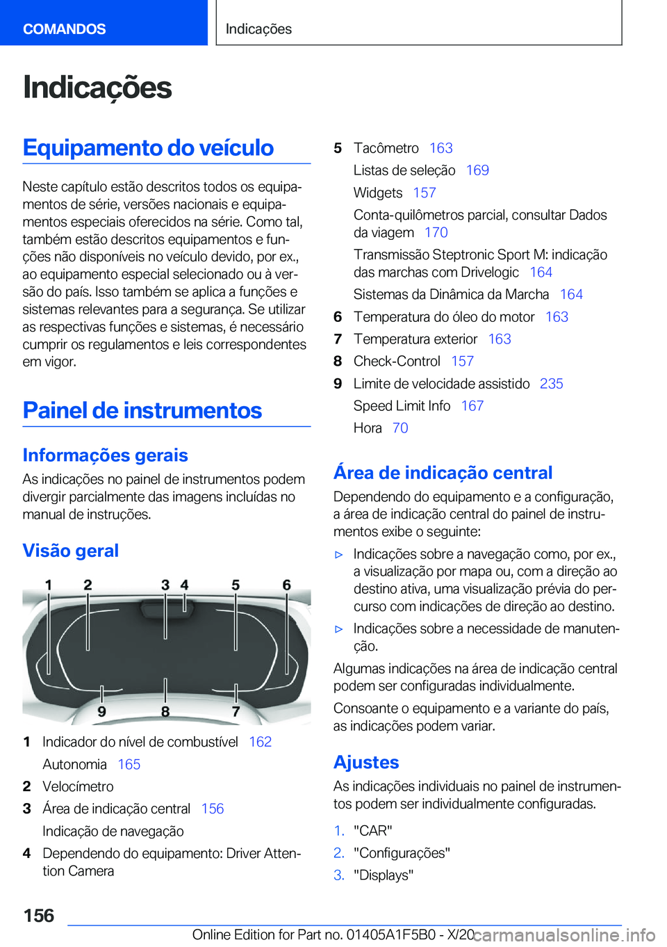 BMW X3 M 2021  Manual do condutor (in Portuguese) �I�n�d�i�c�a�