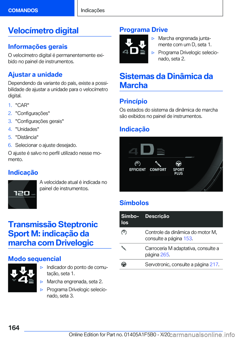 BMW X3 M 2021  Manual do condutor (in Portuguese) �V�e�l�o�c�