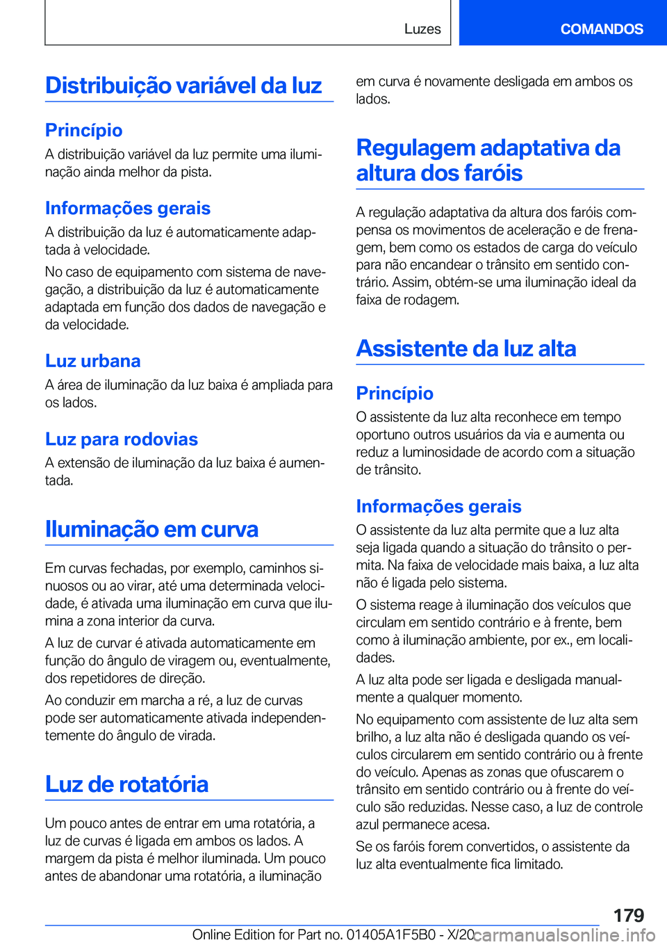 BMW X3 M 2021  Manual do condutor (in Portuguese) �D�i�s�t�r�i�b�u�i�